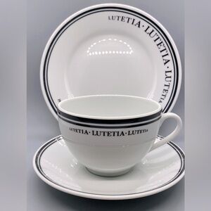 Vintage Paris Lutetia Hotel. Sonia Rykiel 3 pc. coffee set. Excellent condition.